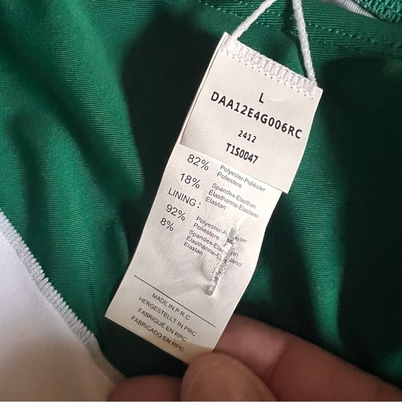 NWOT Cupshe Asymmetrical Neck Back Cutout Color Block Slimming One Piece Swim, L - Picture 9 of 14